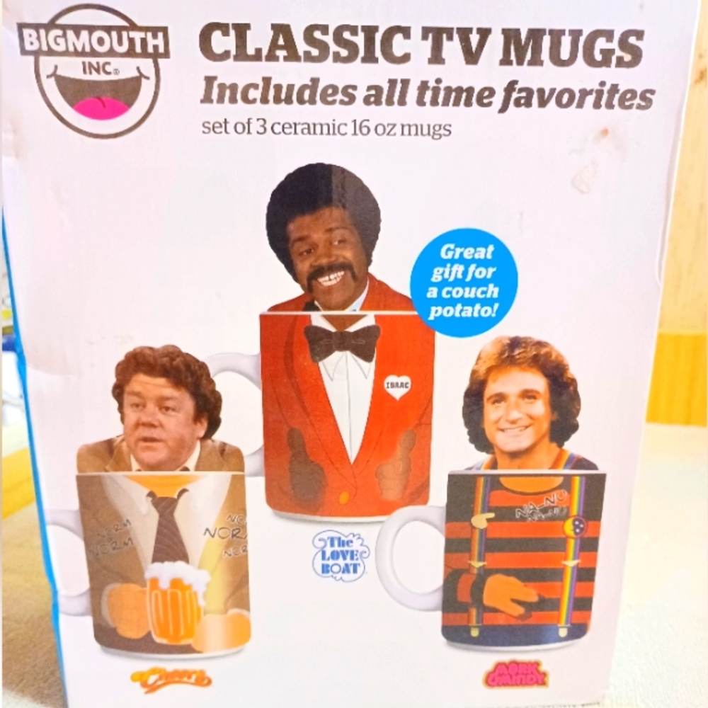 Classic TV Mugs-Mork & Mindy, Cheers, Love Boat-2015 New In Box
